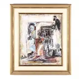 from the Holocaust to Revival series by Ofra Friedland, Oil on canvas, sold Feb 2021