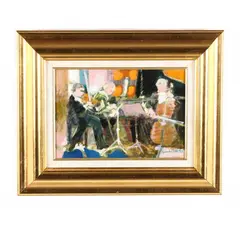 Le Petit Trio by Paul Ambille, Oil on canvas, sold Feb 2021