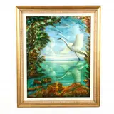 Fly Away by Rina Sutzkever, Oil on canvas, sold Feb 2021