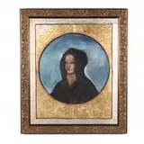 Large Portrait of a Lady in Mourning by Stephen White, Oil and acrylic on canvas, sold Feb 2021