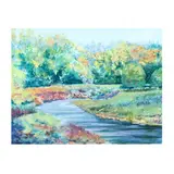 Impressionist Style View of a Winding River by Anne Haynes Jenkins, Acrylic on paper, sold Feb 2021