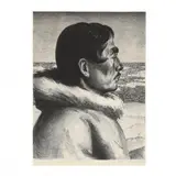 Accibuk, The Seal Hunter by Fred Machetanz, Lithograph, sold Feb 2021