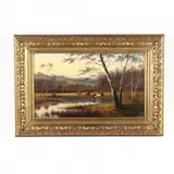View near Barnard Castle by William Mellor, Oil on canvas, sold Jan 2021