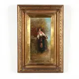 Young Woman with Grapes by John Andrew McColvin, Oil on canvas, sold Jan 2021