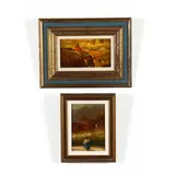 Two Paintings by Vance Mitchell, The first an acrylic on board, sold Jan 2021