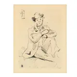 Portrait du Peintre A. Guillaumin au Pendu by Paul Cézanne, Etching on cream laid paper (possibly a restrike etching), sold Jan 2021
