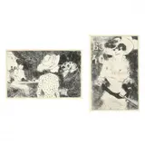 Les Folies Bergère and Similitudes by Jean-Louis Forain, Etchings, sold Jan 2021