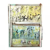 Mixed Media Artwork by Purvis Young, Oil on found panel, sold Jan 2021