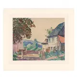 Provence Farmstead by Frederick Whiting, Watercolor on handmade paper, sold Jan 2021