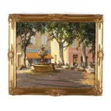 Fountain at Sanary by Eric Bruce McKay, Oil on canvas, sold Jan 2021