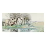 Pollarded Elms, Harston, Cambridgeshire by Mary Charlotte Greene, Watercolor on paper, sold Jan 2021