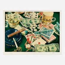 Royal Flush by Audrey Flack, 1977, screenprint in colors on wove paper, sold Aug 2024