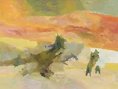 Untitled by Ram Kumar, Oil on board, offered Mar 2011