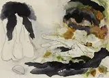 Untitled by M. F. Husain, Watercolour on paper, offered Mar 2011
