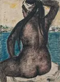 Untitled by K H, Watercolour on paper, offered Mar 2011