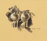 Untitled by K. Laxma Goud, Ink and watercolour on paper, offered Mar 2011