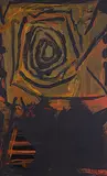 Spiral by S. H. Raza, Acrylic on board, sold Mar 2011