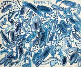 Volvox, A Cluster of Cells by F. N. Souza, Oil on canvas pasted on board, offered Mar 2011