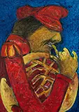 Untitled by Krishen Khanna, Oil on canvas, sold Mar 2011