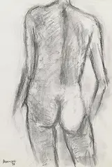 Untitled by Akbar Padamsee, Charcoal on paper, offered Mar 2011