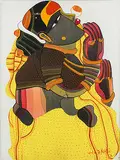 Untitled by Thota Vaikuntam, Acrylic on canvas board, sold Mar 2011