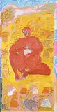 Mundane Magic, Woman in Red II by Arpita Singh, Oil on canvas, offered Mar 2011