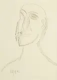 Untitled by F. N. Souza, Ink on paper, sold Mar 2011