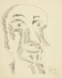 Untitled by F. N. Souza, Ink on paper, sold Mar 2011
