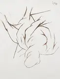 Untitled by Tyeb Mehta, Crayon on paper, sold Mar 2011