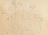 Untitled by F. N. Souza, Ink on paper, sold Mar 2011