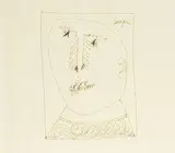 Untitled by F. N. Souza, Ink on paper, sold Mar 2011