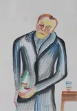 Untitled by Bhupen Khakhar, Watercolour on paper pasted on board, sold Mar 2011