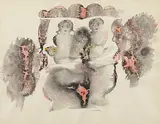 Untitled by Sakti Burman, Watercolour and ink on paper, offered Mar 2011