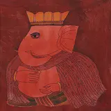Shri Ganapati by Badri Narayan, Watercolour on paper, sold Mar 2011