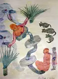 Untitled by Nalini Malani, Watercolour on paper, offered Feb 2011