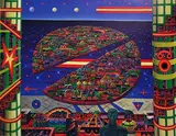 Invasion by Jyothi Basu, Oil on canvas, sold Feb 2011