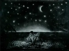 Untitled by Aji V. N., Charcoal on paper, sold Feb 2011