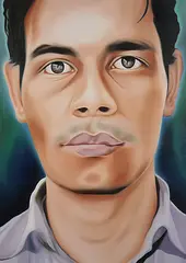 Systematic Citizen - XV by Riyas Komu, Oil on canvas, sold Feb 2011