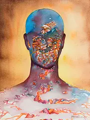Untitled by Dhananjay Singh, Watercolour on paper, sold Feb 2011