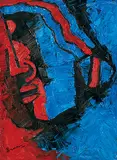 Untitled by M. F. Husain, Oil on board, sold Dec 2010