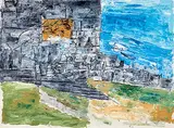 Untitled by Ram Kumar, Acrylic on paper, sold Dec 2010