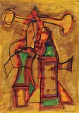 Vice of Telaesthesia by F. N. Souza, Watercolour and ink on paper, sold Dec 2010