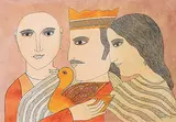 The Hamsa Birth by Badri Narayan, Watercolour on paper, sold Dec 2010