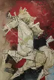 Untitled by M. F. Husain, Oil on canvas, sold Dec 2010