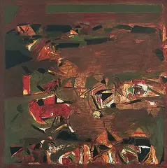 Oasis by S. H. Raza, Acrylic on canvas, sold Dec 2010