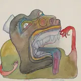Untitled by Jogen Chowdhury, Watercolour and ink on paper pasted on cloth, sold Dec 2010