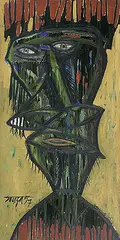 Emperor by F. N. Souza, Oil on board, sold Dec 2010