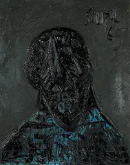 Head by F. N. Souza, Oil on board, sold Dec 2010