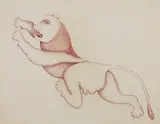 Untitled by Manjit Bawa, Colour pencil on paper, sold Dec 2010