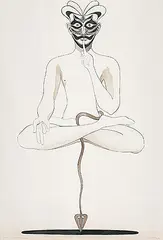 Shhhhh...Annus Mirabilis (Cuckoonebulopolis) by Surendran Nair, Watercolour and ink on paper pasted on board, sold Dec 2010